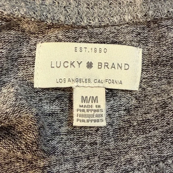 Lucky Brand Crewneck Sweater Women’s Medium Lightweight Long Sleeve Oversized - Picture 6 of 8